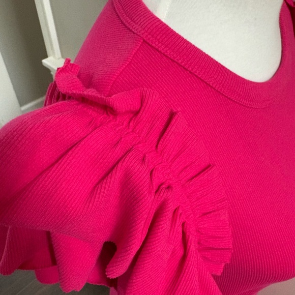 Express Pink Ruffled Midi Dress - Picture 4 of 5